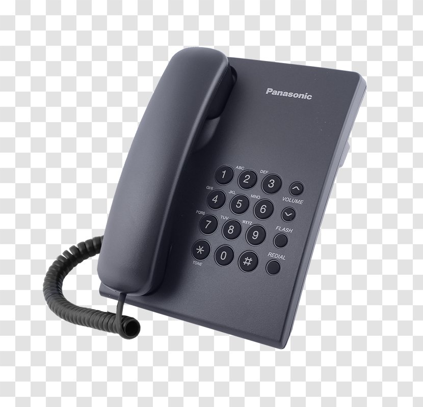 Cordless Telephone Home & Business Phones Panasonic Digital Enhanced Telecommunications - Corded Phone - Numeric Keypad Transparent PNG