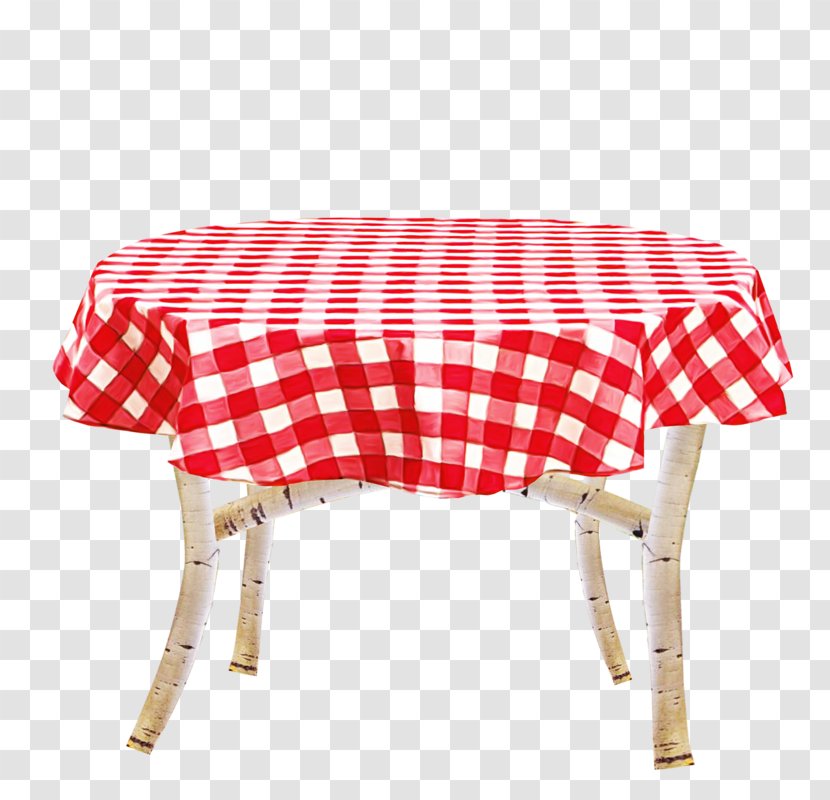Tablecloth Clip Art - Red - Log Tables Transparent PNG