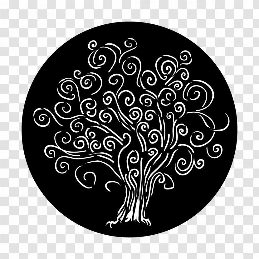Visual Arts Circle Tree Gobo - Curly Grass Pattern Transparent PNG