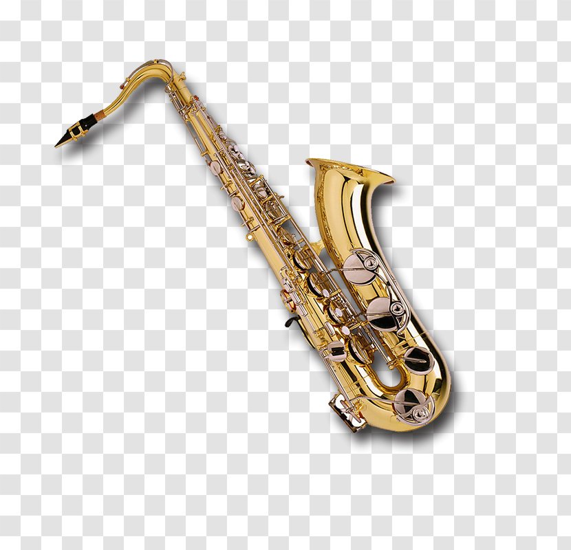 Baritone Saxophone Musical Instrument - Cartoon Transparent PNG