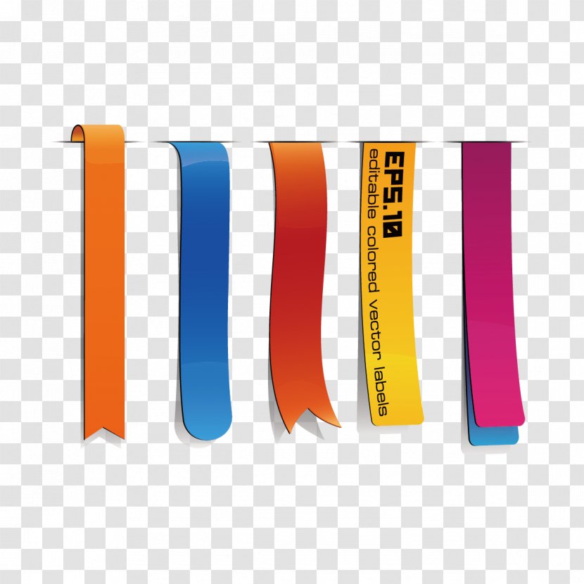 Paper Label Sticker Color - Creative Ribbons Ppt Transparent PNG