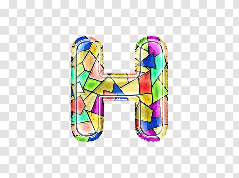 Text Graphic Design Illustration - Art - Stained Glass Letter H Transparent PNG