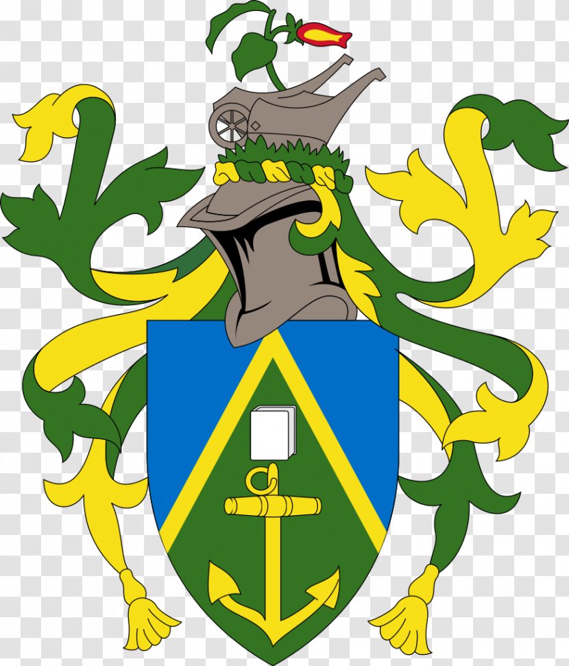 Adamstown Ducie Island Flag And Coat Of Arms The Pitcairn Islands Oeno British Overseas Territories - Anchor Transparent PNG