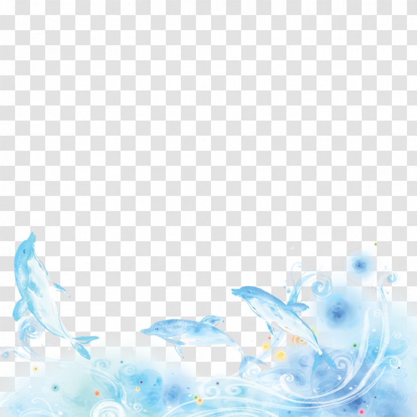 Underwater World, Singapore Cartoon Wallpaper - Poster - Dolphins Transparent PNG