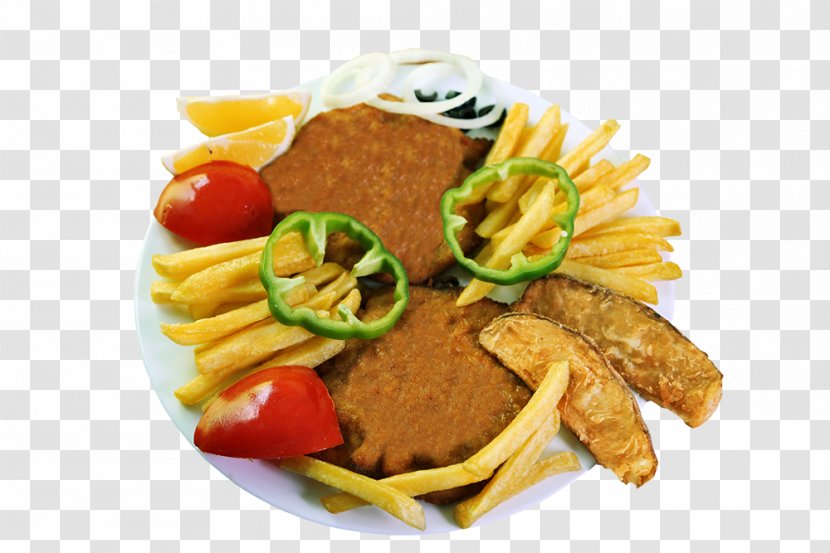 French Fries European Cuisine Chicken And Chips Sandwich - Garnish Transparent PNG