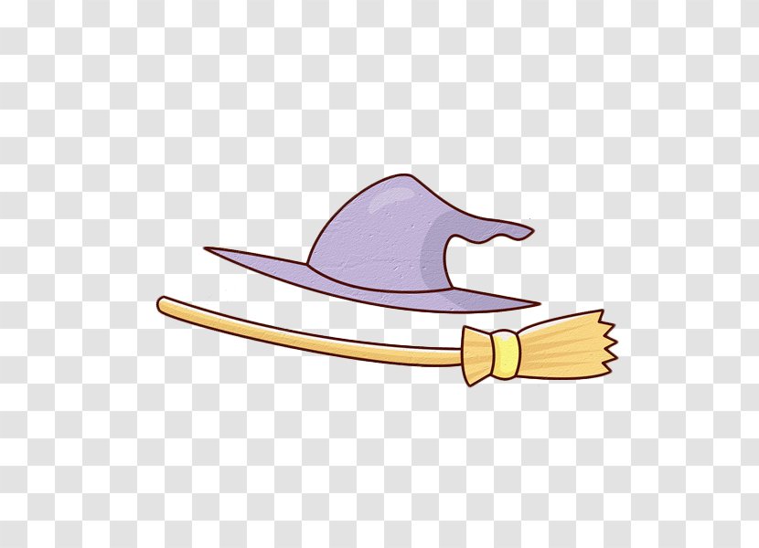Magic Hat Cartoon - Drawing - Broom And Transparent PNG