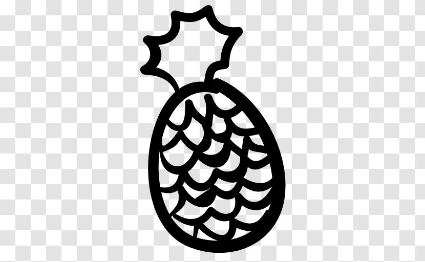 Pineapple - Raw Foodism - Monochrome Transparent PNG