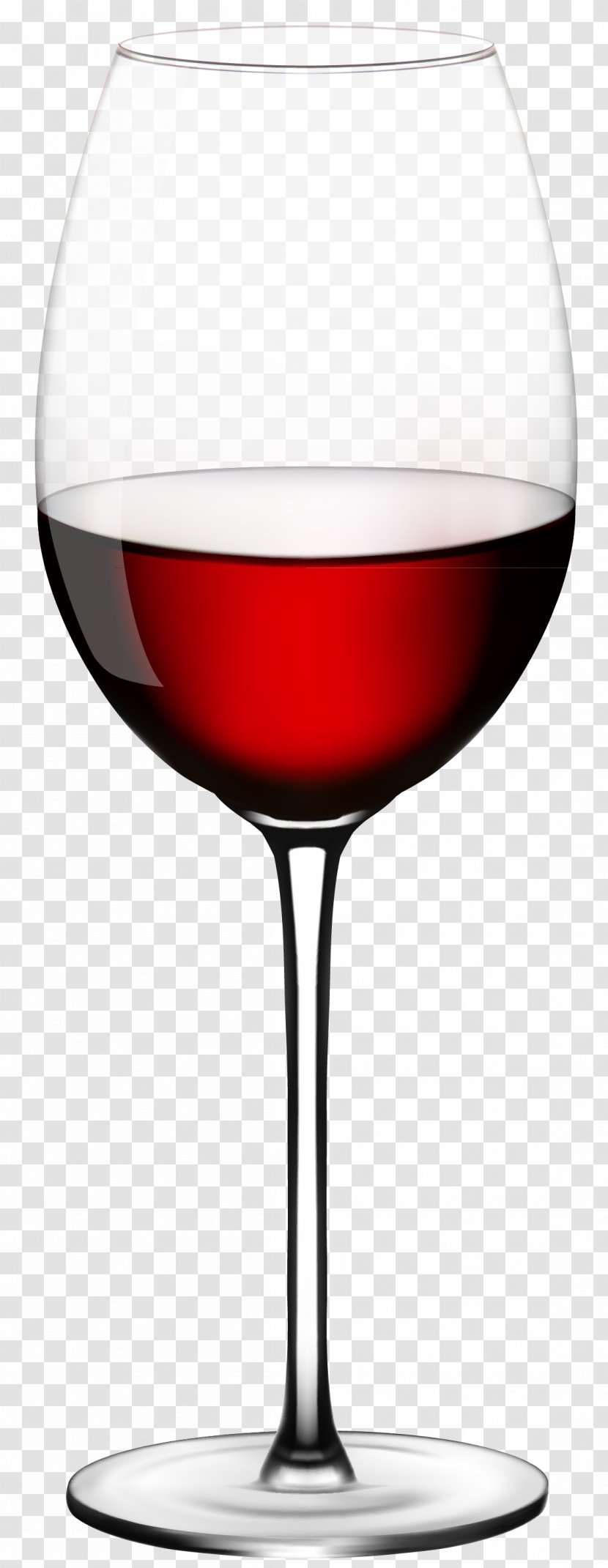 Red Wine Champagne Glass - Vector Clipart Transparent PNG