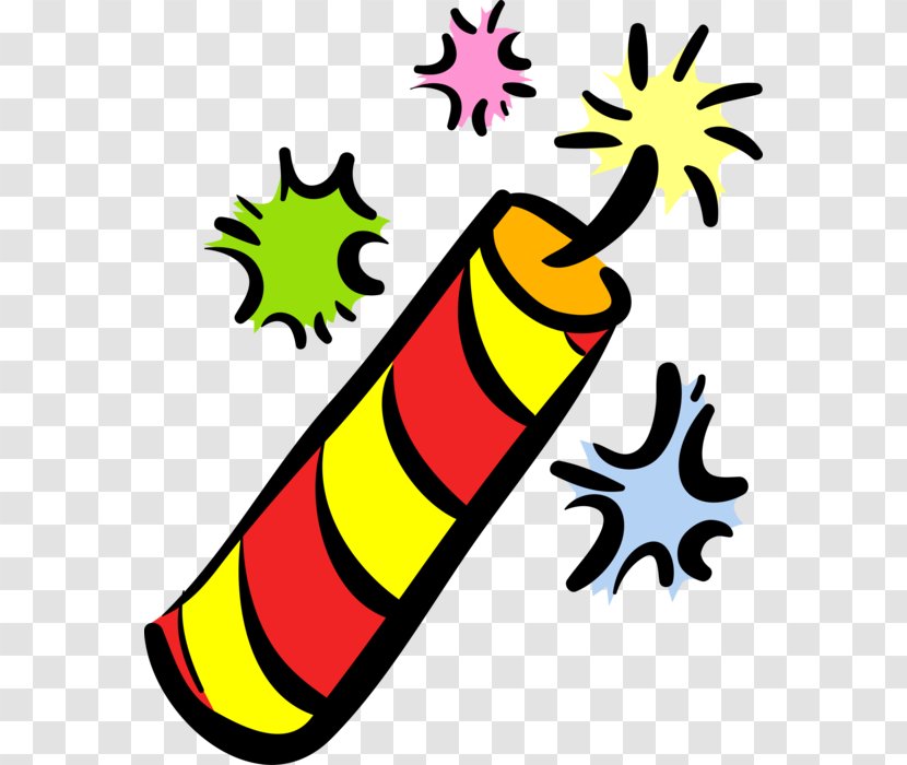 Vector Graphics Clip Art Firecracker Fireworks - Yellow - Fourth Of July Celebration Cartoon Transparent PNG