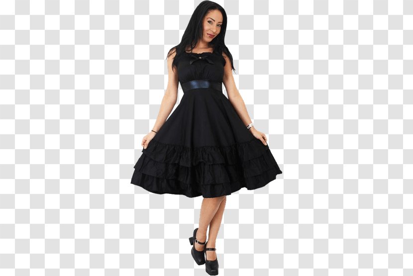 Little Black Dress Clothing Gothic Fashion Ruffle Transparent PNG