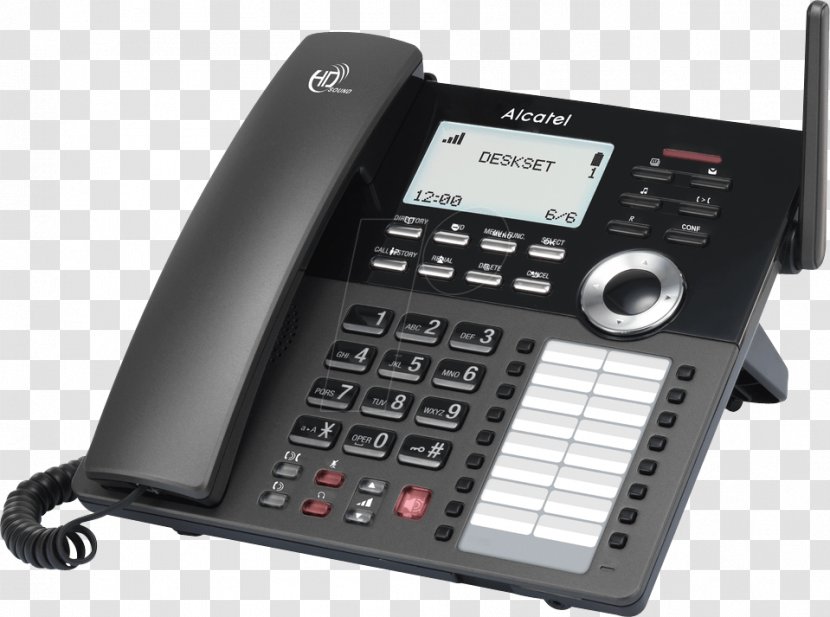 Digital Enhanced Cordless Telecommunications Telephone Voice Over IP Alcatel IP30 - Electronic Instrument - Electronics Transparent PNG