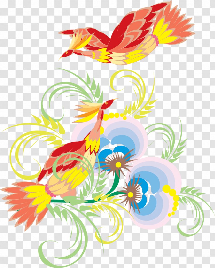 Firebird Drawing Clip Art - Flowering Plant - Bird Transparent PNG