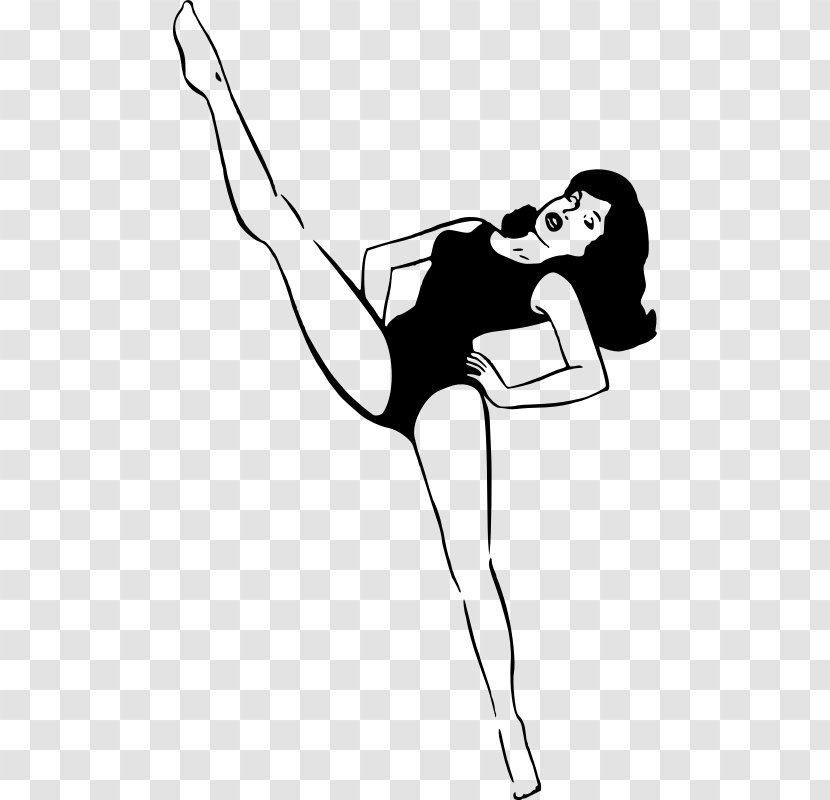 Black And White Woman Exercise Clip Art - Heart Transparent PNG