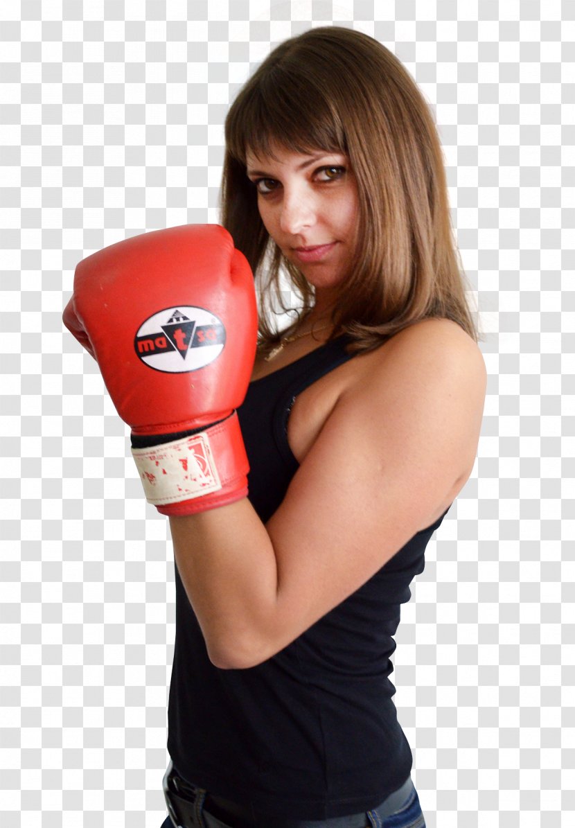 Boxing Glove Kickboxing - Frame - Woman With Gloves Transparent PNG