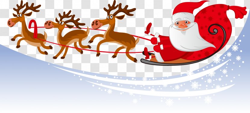 Santa Claus Parade New Year's Eve December - Fictional Character - Vector Christmas Snow Background Elements Transparent PNG