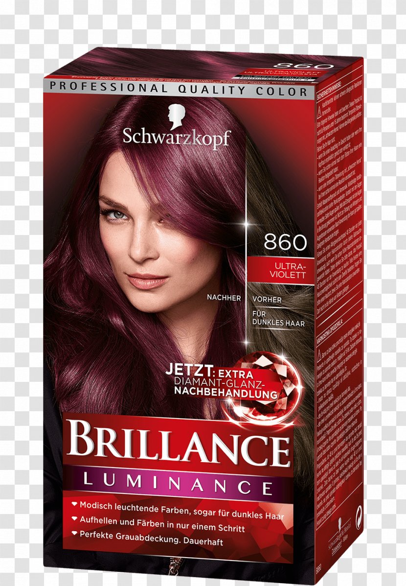 Schwarzkopf Ultraviolet Human Hair Color - Black - Violet Transparent PNG
