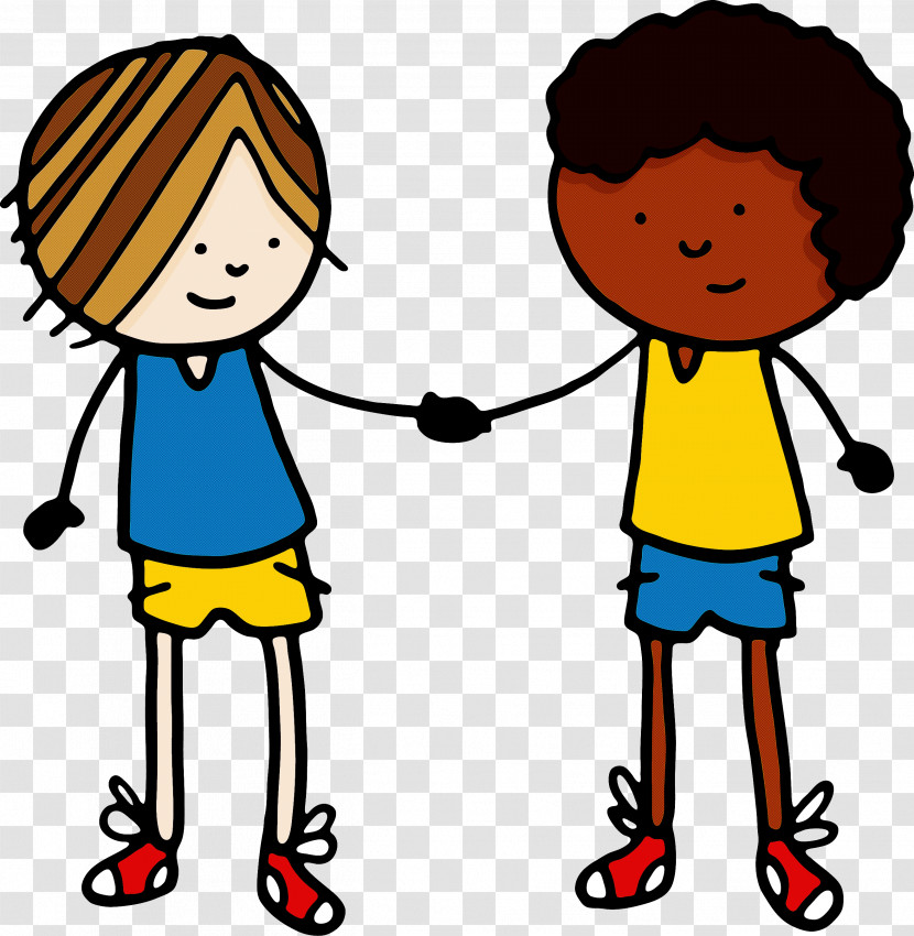 Child Cartoon People Friendship Male Transparent PNG