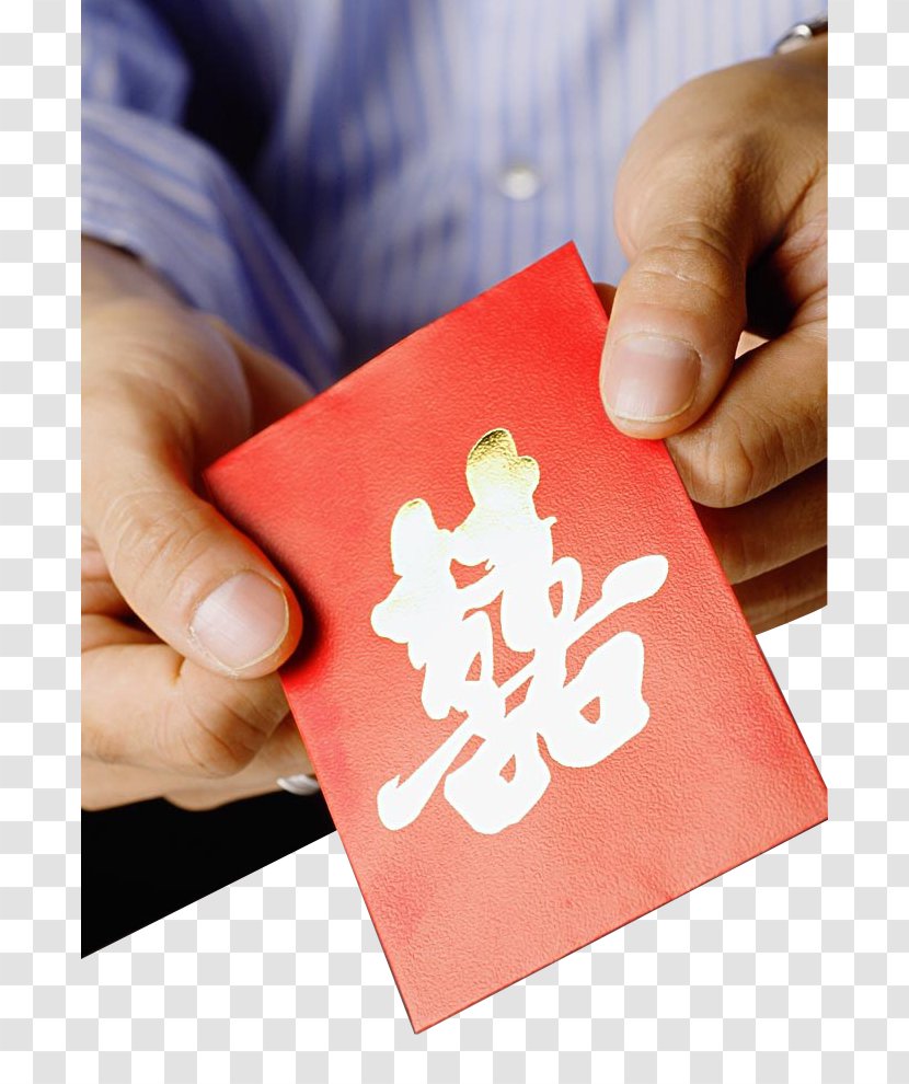 Red Envelope Chinese New Year - Holiday - Holding Envelopes To Avoid The Material Transparent PNG