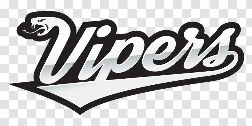 Logo Baseball Vipers Softball Texas - Black And White Transparent PNG