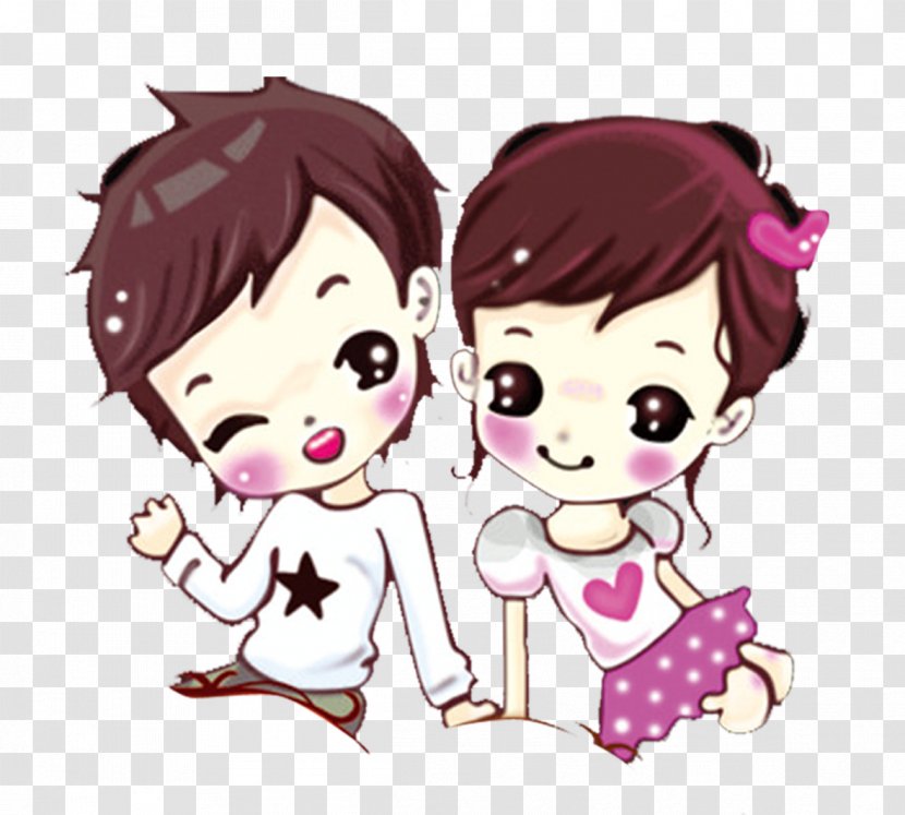 Couple Cartoon Wallpaper - Frame - Creative Transparent PNG