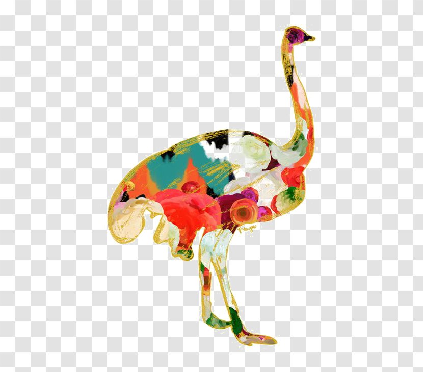 Common Ostrich Bird Giraffe Pillow Cushion Transparent PNG