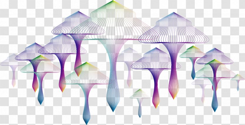 Mushroom Euclidean Vector Fungus - White - Hand Colored Mushrooms Transparent PNG