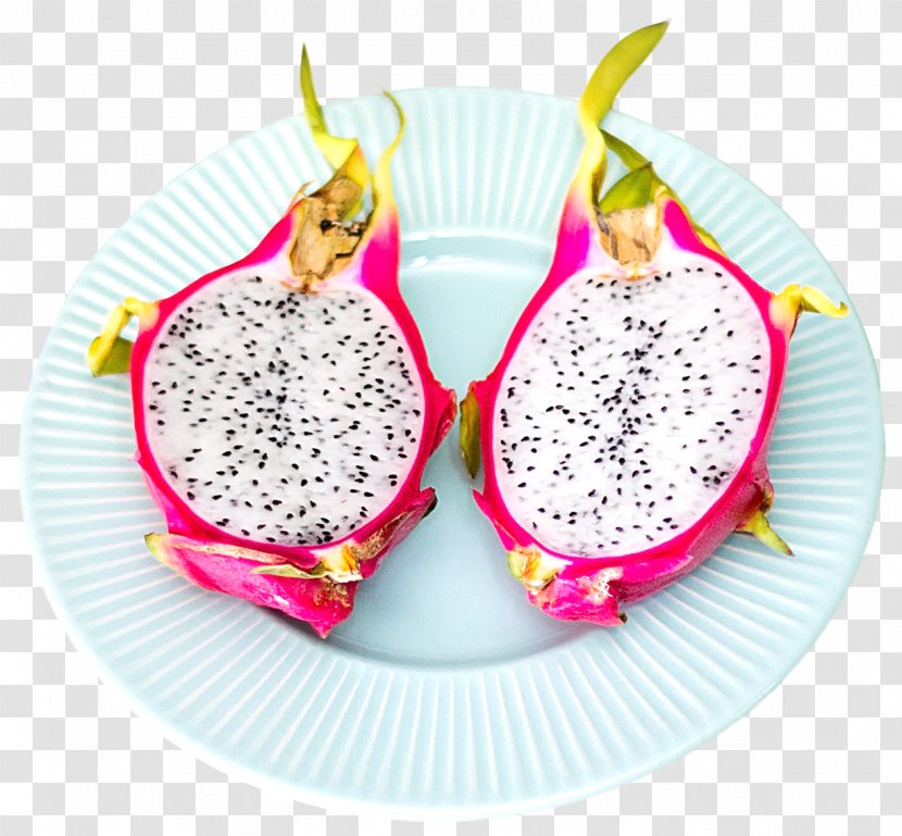 Pitaya Fruit Ink - Raspberry - Dragon On Plate Transparent PNG