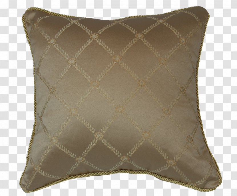 Cushion Throw Pillows Gold Color - Damask Transparent PNG