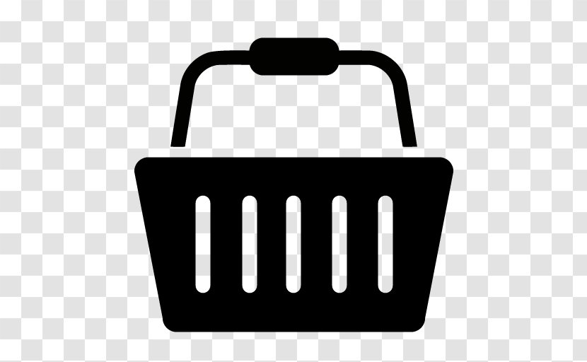 Basket Shopping Cart Icon - Black And White Transparent PNG