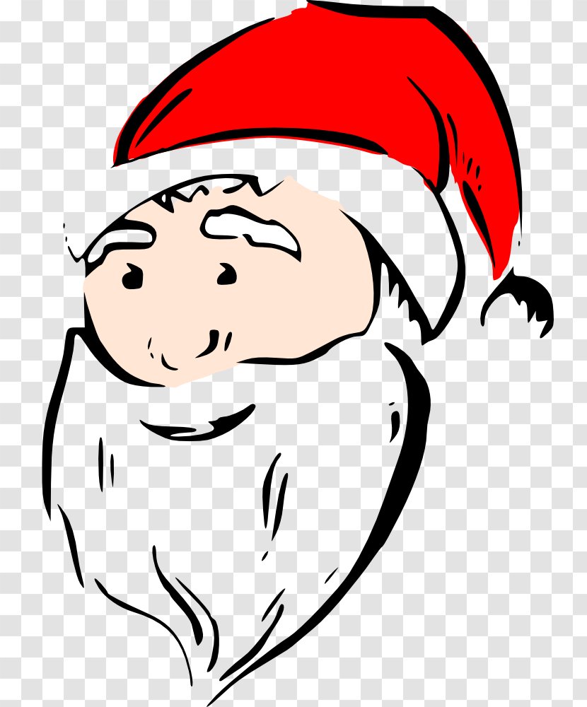 Santa Claus Cartoon Clip Art - Flower - Face Picture Transparent PNG