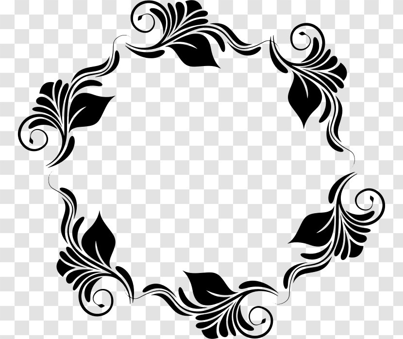 Flower Circle Clip Art - White - FLOWER PATTERN Transparent PNG