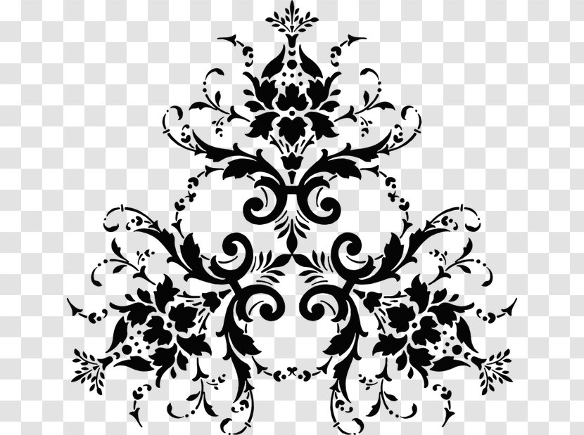 Silhouette Flower Clip Art - Tree - Damask Transparent PNG