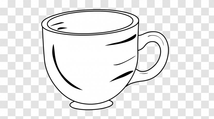 Coffee Cup Drawing Mug Clip Art - Black And White Transparent PNG