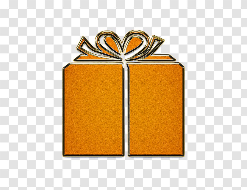 Birthday Gift Box - Orange - Paper Rectangle Transparent PNG