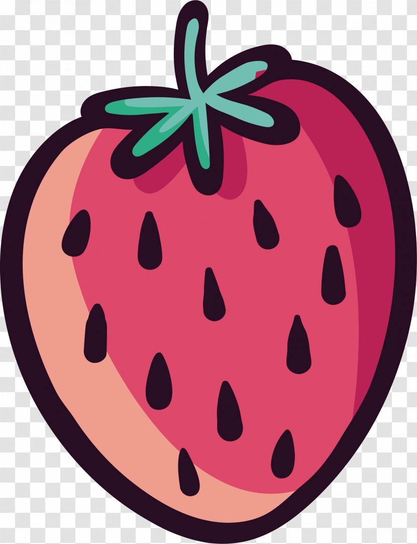 Pink Sticker Art Clip - Smile - Strawberry Transparent PNG