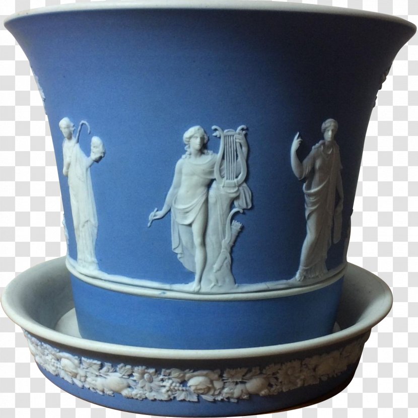 Ceramic Pottery Vase Cobalt Blue Saucer - Flowerpot Transparent PNG