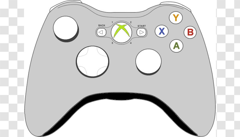 Xbox 360 Controller One Joystick Clip Art - All Accessory - Awful Cliparts Transparent PNG