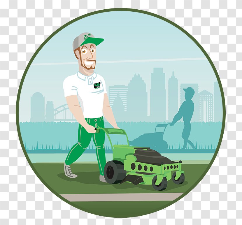 Illustration Golf Balls Cartoon - Play - Man Mowing Lawn Drawing Transparent PNG