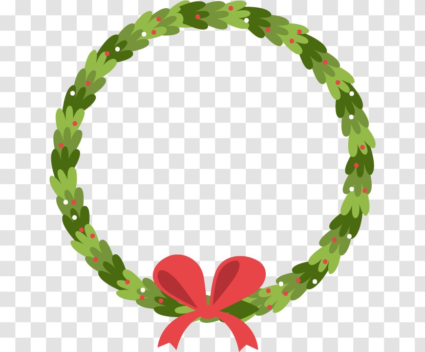 Wreath Christmas Clip Art - Vexel - Vector Bow Ring Transparent PNG