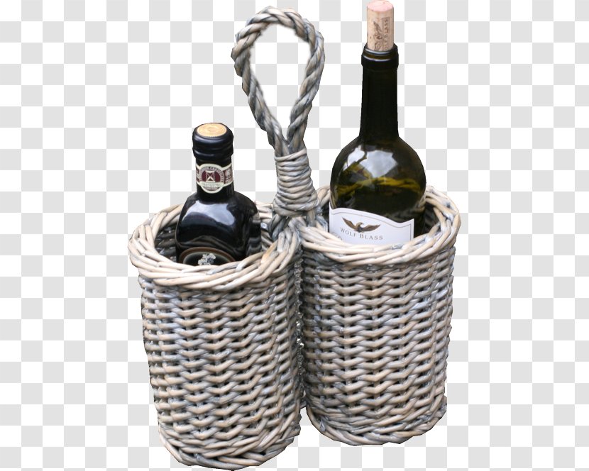 Wine Racks Basket Bottle Hamper - Flower - Shopping Baskets Handles Transparent PNG
