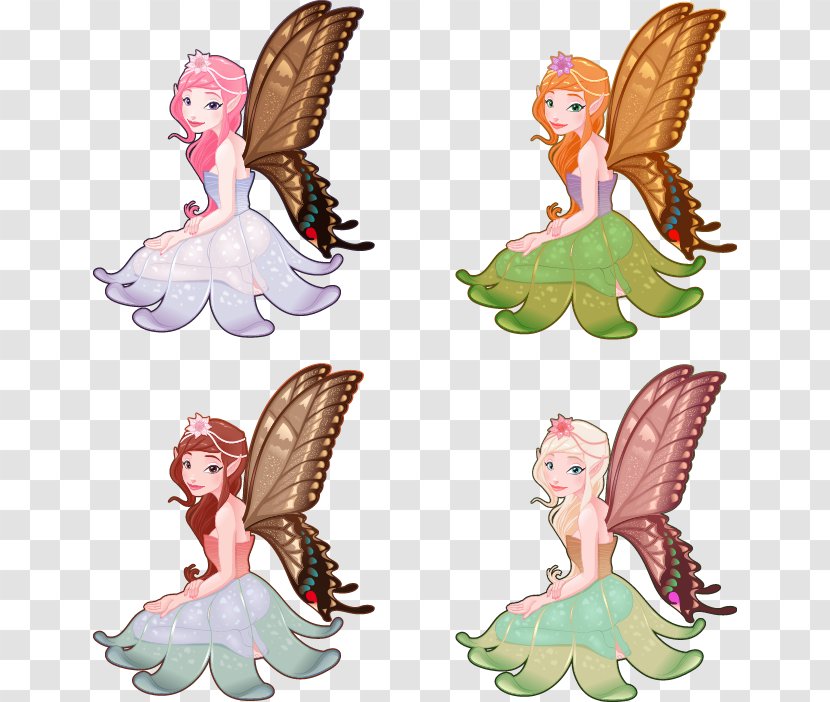 Fairy Cartoon Illustration - Vector Hand-painted Transparent PNG