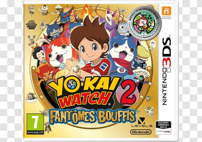 Yo-kai Watch 2 Nintendo 3DS Jibanyan Video Game - Recreation Transparent PNG