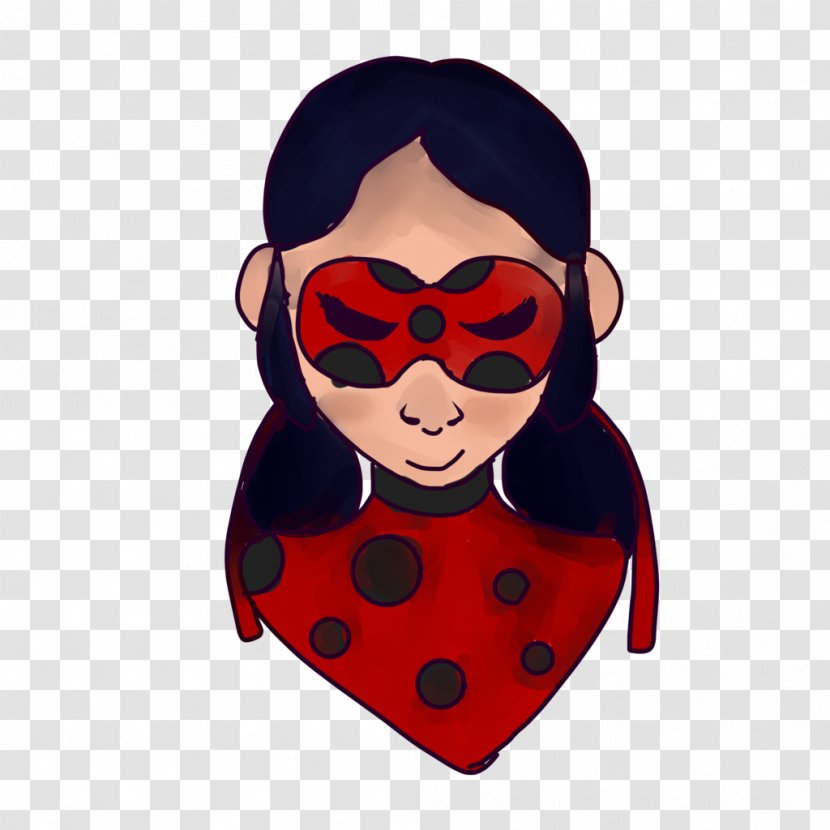 Cartoon Character Headgear Fiction Glasses - Watercolor Ladybug Transparent PNG