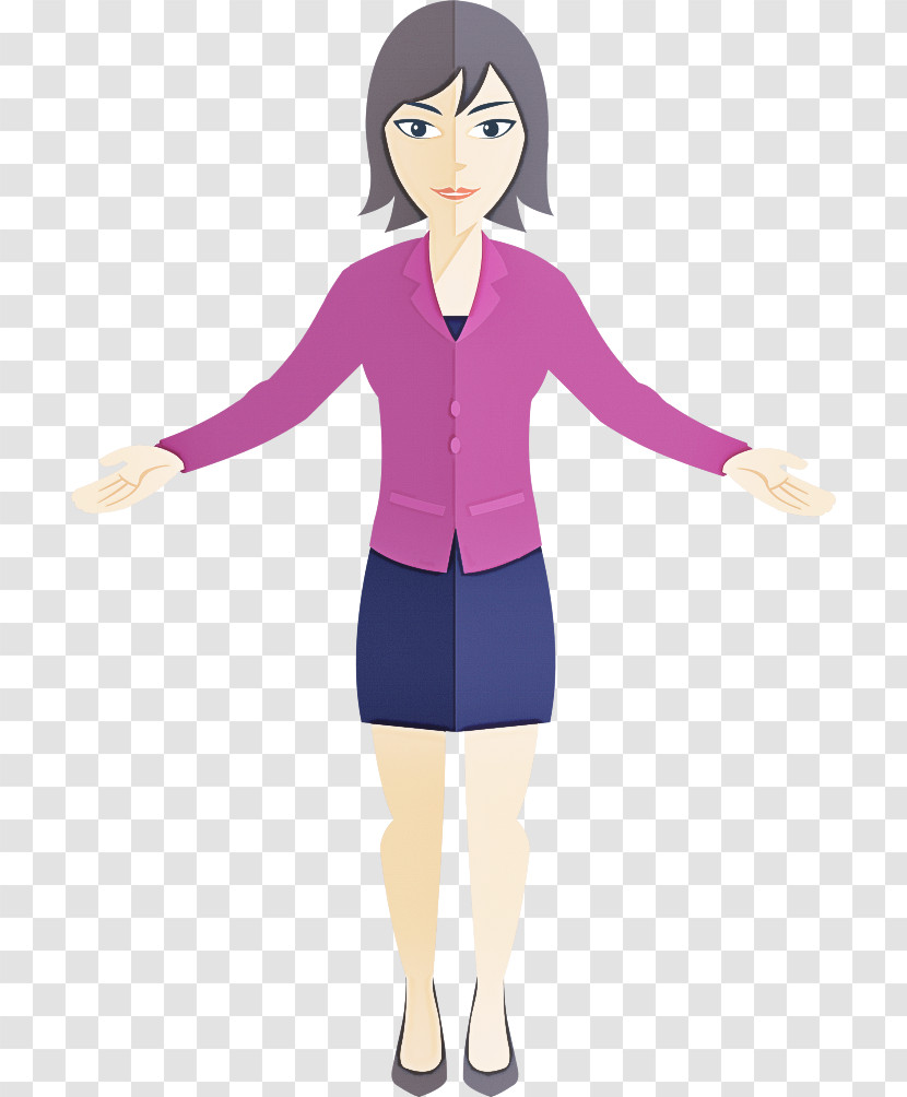 Cartoon Standing Gesture Animation Uniform Transparent PNG