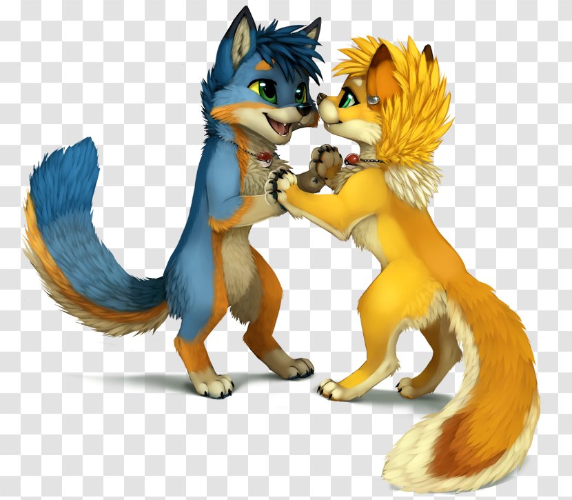 Red Fox Furry Fandom Dance Party Drawing - Cartoon - Wolf Transparent PNG