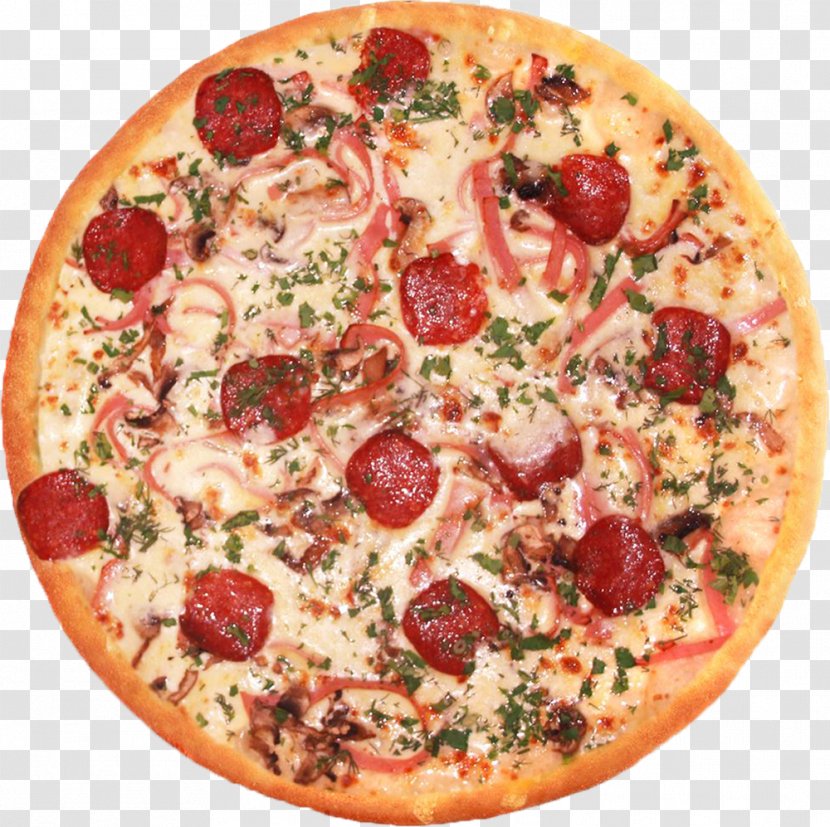 California-style Pizza Sicilian Italian Cuisine Pepperoni - Dish Transparent PNG