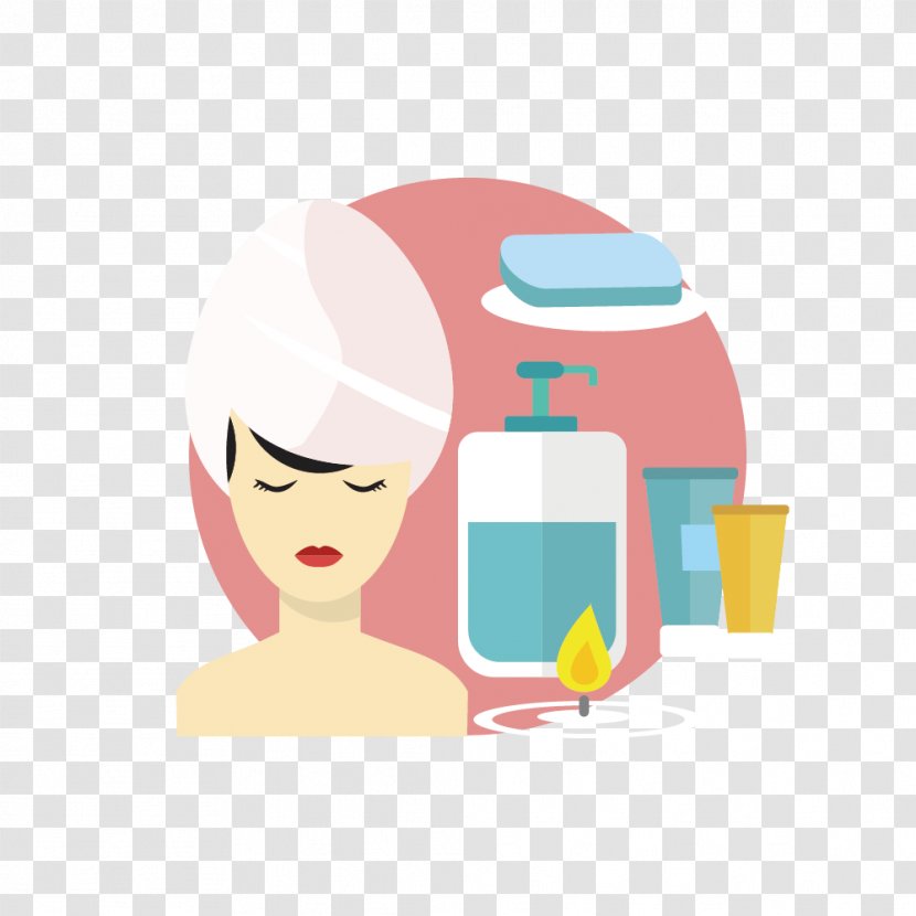 Illustration - Cartoon - Women Care Beauty Cosmetic Supplies Transparent PNG