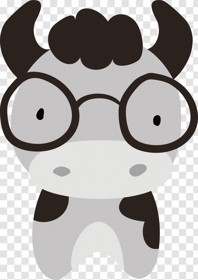 Cattle Drawing Clip Art - Cartoon - Vector Hand-painted Cute Little Cows Transparent PNG