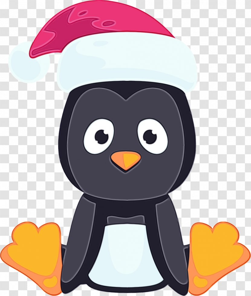 Christmas Penguin Drawing - Fictional Character Beak Transparent PNG