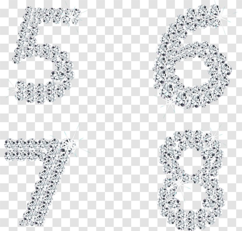 Euclidean Vector Graphics Diamond Numerical Digit Jewellery Transparent PNG